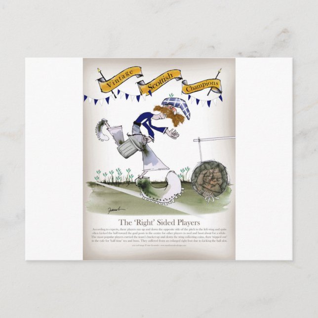 Rechter Fußballspieler Postkarte (Vorderseite)