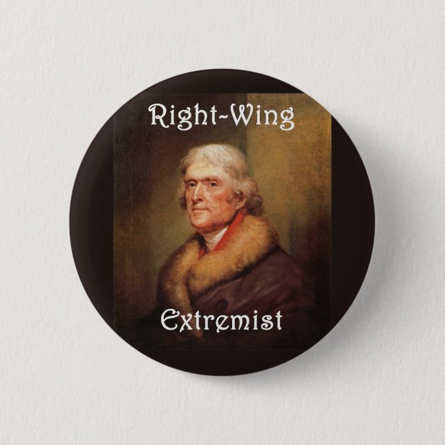 rechter rechter Extremist Thomas Jefferson Button (Vorderseite)