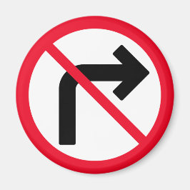 Rechter Wechsel verboten | Red Circle Sign | Magne Magnet