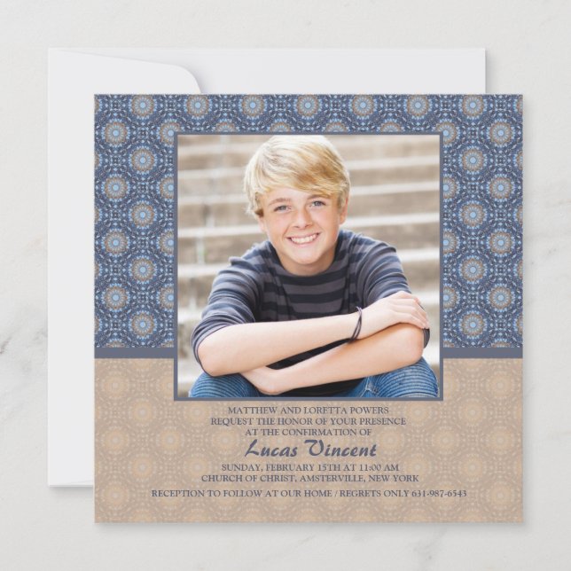 Rechtes Foto Religiöse Einladung (Vorderseite)