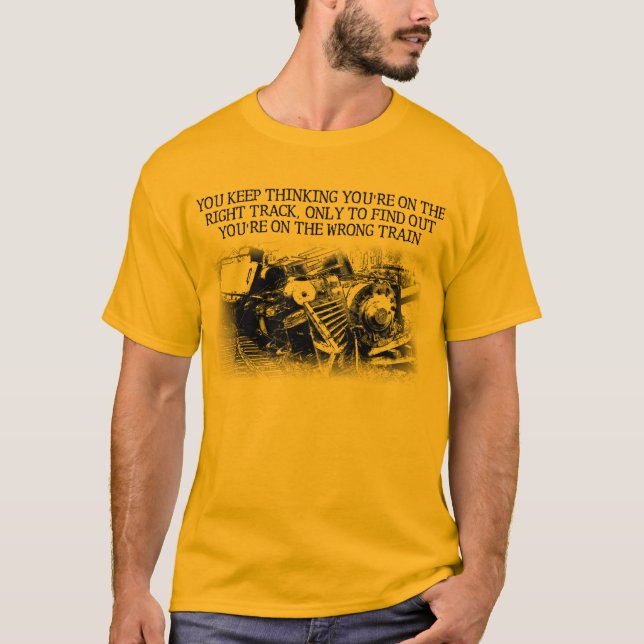 Rechtes Track-Funny-Shirt T-Shirt (Vorderseite)
