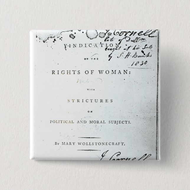 Rechtfertigung der Rechte von Woman Button (Vorderseite)