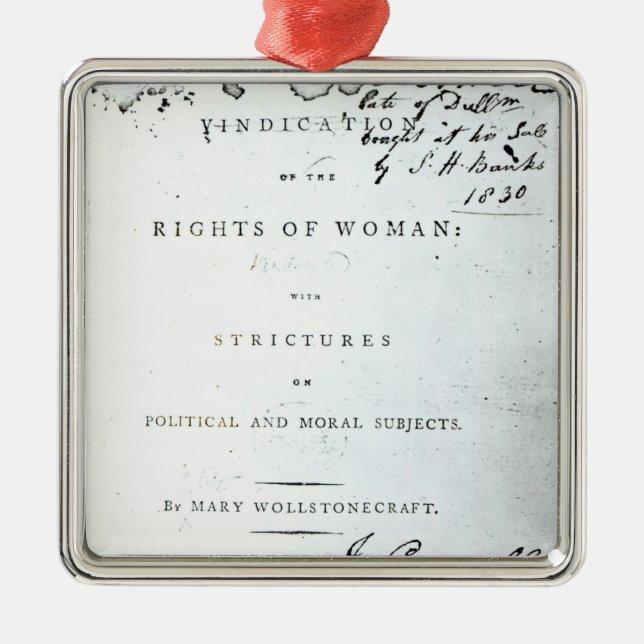 Rechtfertigung der Rechte von Woman Ornament Aus Metall (Vorne)