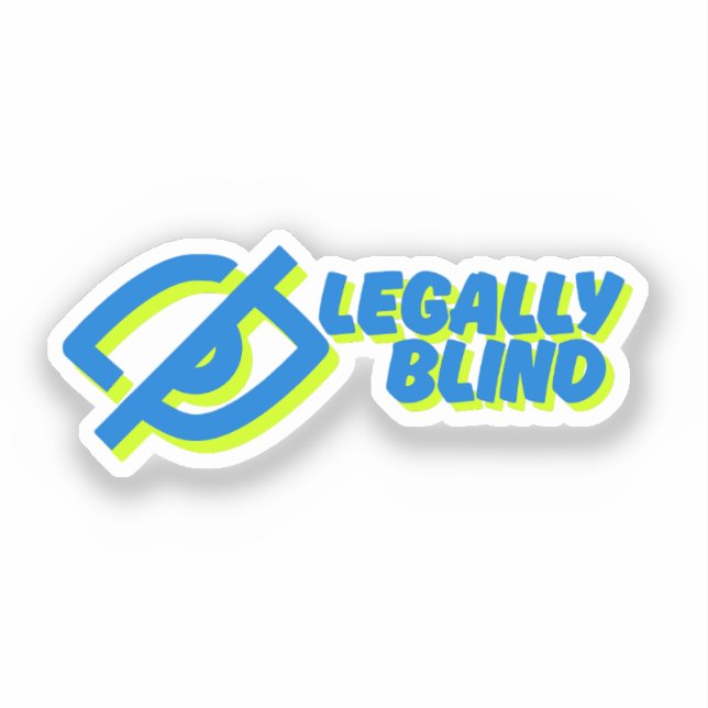 Rechtlich Blinde Symbolgestaltung Aufkleber (Vorderseite)
