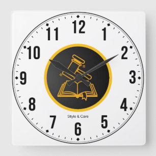 Rechtliche Aspekte Smart Look Style & Care Quadratische Wanduhr