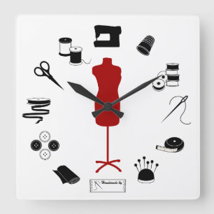 rechts quadratische wanduhr