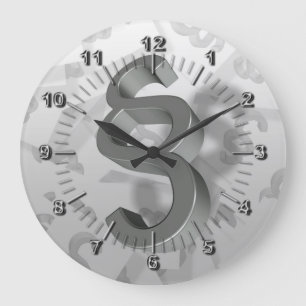 Rechtsanwalt am Gesetz Große Wanduhr