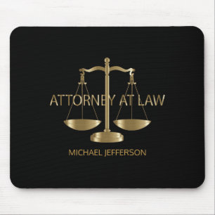 Rechtsanwalt am Gesetz - Schwarzes und Gold Mousepad
