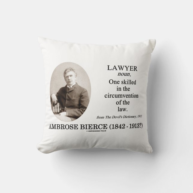 Rechtsanwalt (Ambrose Bierce das Wörterbuch des Kissen (Vorderseite)