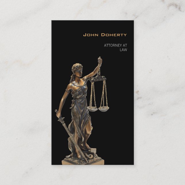 Rechtsanwalt an Gesetz | Themis Visitenkarte (Vorderseite)