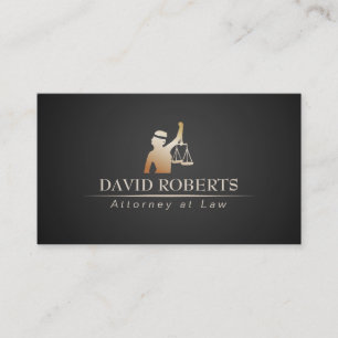 Rechtsanwalt an Gesetzesgolddame Justice Logo Visitenkarte