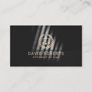 Rechtsanwalt bei Law Gold Scale Logo Modern Visitenkarte