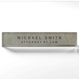 Rechtsanwalt bei Law Stone Design Einfach Minimali Namensplakette