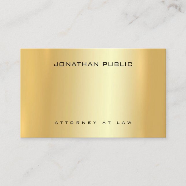 Rechtsanwalt Berufliches Gold Template Law Visitenkarte (Vorderseite)