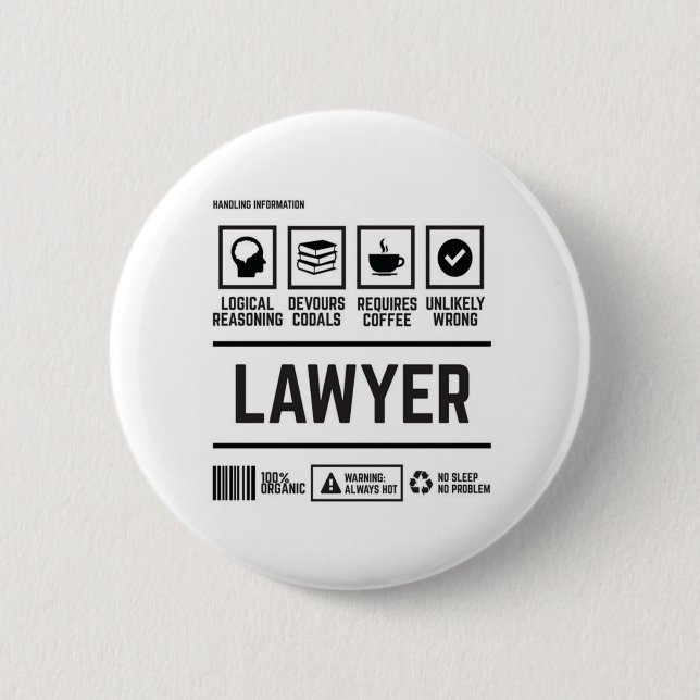 Rechtsanwalt Button (Vorderseite)