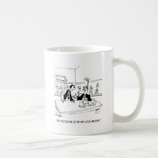 Rechtsanwalt-Cartoon 5299 Kaffeetasse (Rechts)