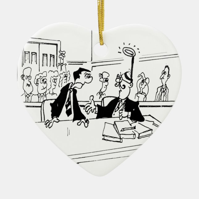 Rechtsanwalt-Cartoon 5299 Keramik Ornament (Vorne)