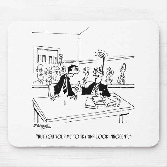 Rechtsanwalt-Cartoon 5299 Mousepad (Vorne)