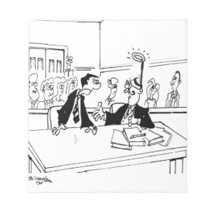 Rechtsanwalt-Cartoon 5299 Notizblock