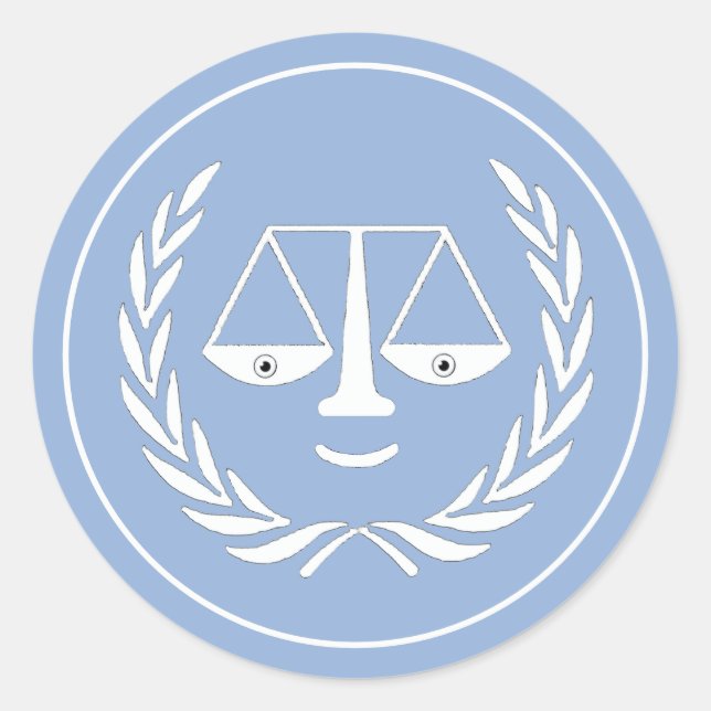 Rechtsanwalt Classic Round Sticker für Abschluss d (Vorderseite)