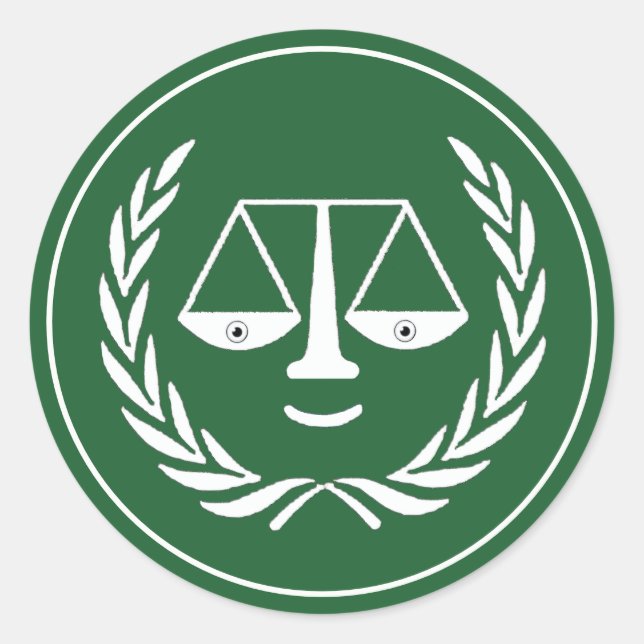 Rechtsanwalt Classic Round Sticker für Abschluss d (Vorderseite)
