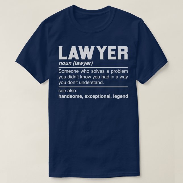 Rechtsanwalt Definition Design Rechtsanwalt Barris T-Shirt (Design vorne)