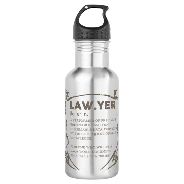 Rechtsanwalt Edelstahlflasche (Vorderseite)
