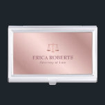 Rechtsanwalt Elegant Foil Rose Goldanwalt Visitenkarten Dose<br><div class="desc">Anwalt am Law Elegant Foil Rose Gold Anwalt Business Card Inhaber.</div>