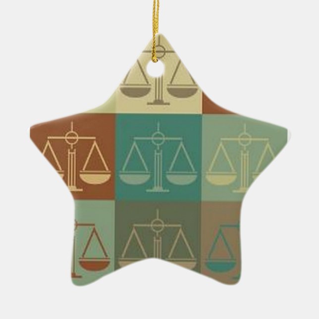 Rechtsanwalt-Feiertags-Verzierung Keramik Ornament (Vorne)