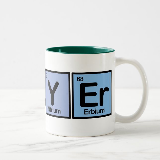 Rechtsanwalt gemacht von den Elementen Zweifarbige Tasse (Rechts)