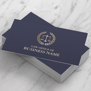 Rechtsanwalt Gold-Skala der Gerechtigkeit Elegant Visitenkarte
