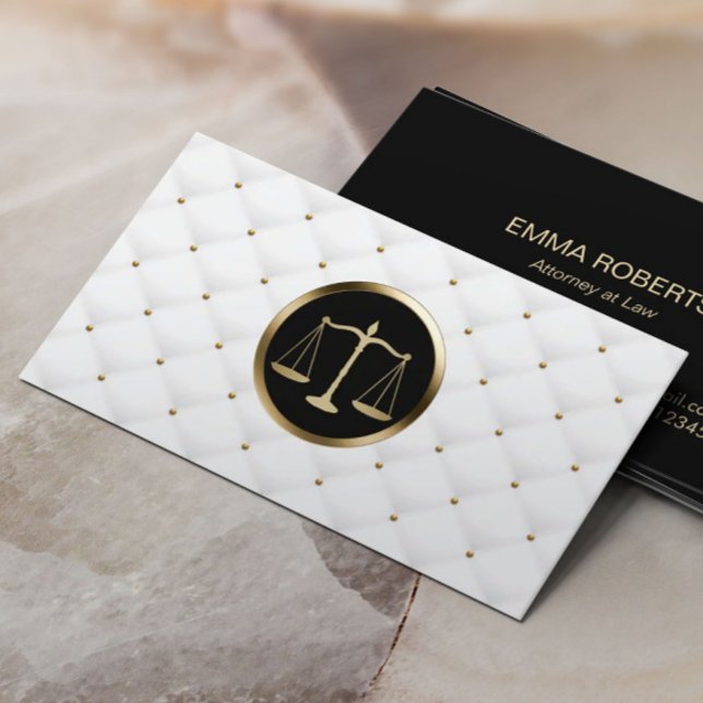 Rechtsanwalt Gold-Skala Logo Luxury gequilt Visitenkarte (Von Creator hochgeladen)