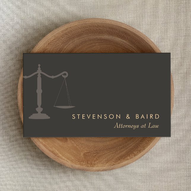 Rechtsanwalt "Justice Scale Black Business Card" Visitenkarte (Von Creator hochgeladen)