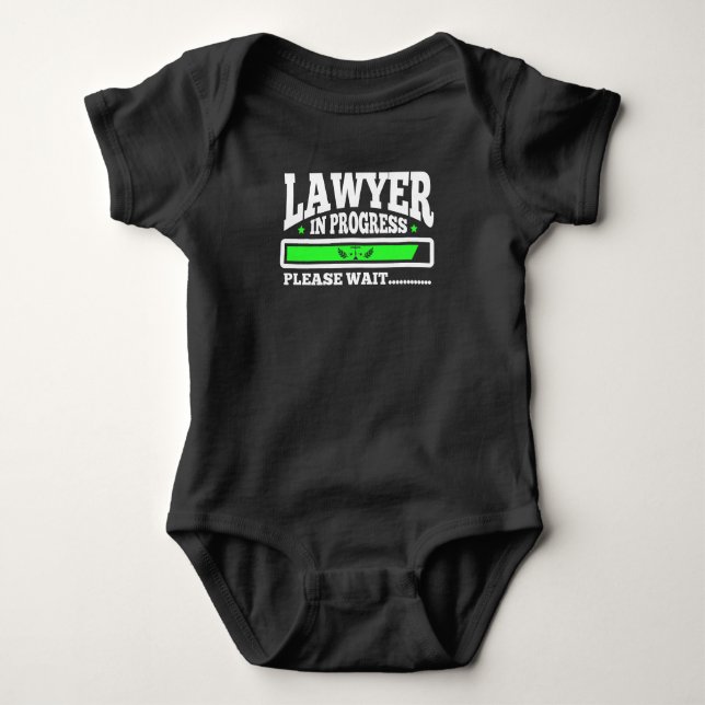 Rechtsanwalt-laufender lustiger juristische baby strampler (Vorderseite)