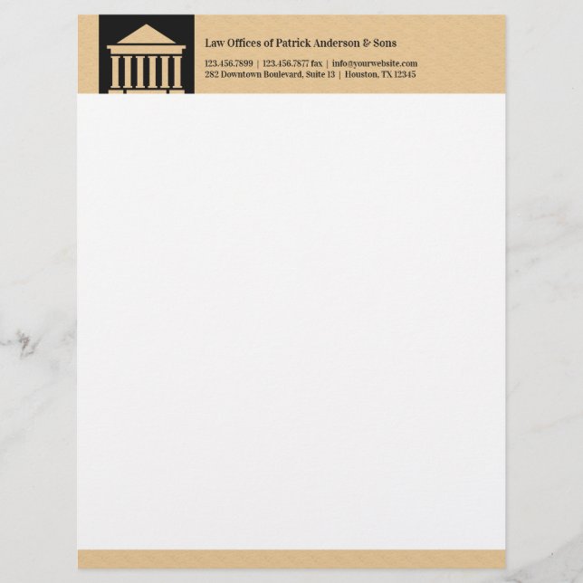 Rechtsanwalt Letterhead Briefkopf (Vorderseite)