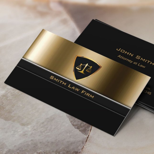 Rechtsanwalt Luxury Gold Shield Anwalt auf dem Rec Visitenkarte (Von Creator hochgeladen)