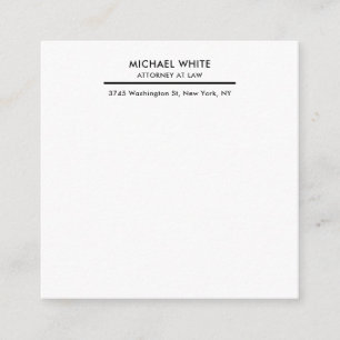 Rechtsanwalt Minimalistisch Beruflich Begleitkarte