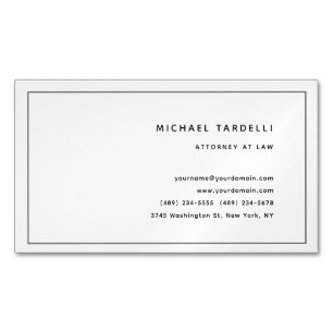 Rechtsanwalt Minimalistisch Klassisch Professionel Magnetische Visitenkarte