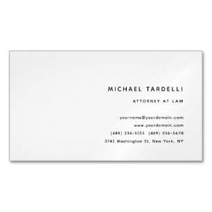 Rechtsanwalt Minimalistischer Klassischer Profi Magnetische Visitenkarte