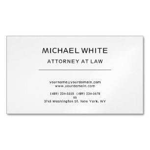 Rechtsanwalt Minimalistischer Profi Magnetische Visitenkarte