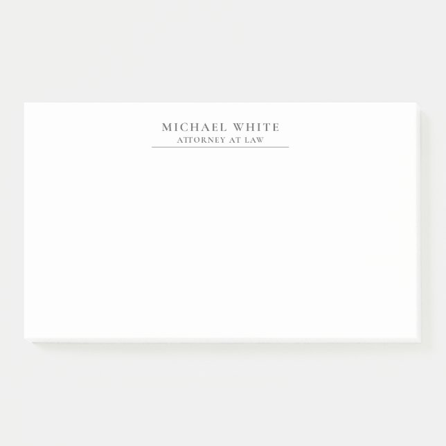 Rechtsanwalt Minimalistischer Profi Post-it Klebezettel (Vorderseite)
