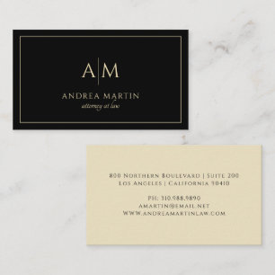 Rechtsanwalt Modern Monogram Business Card Visitenkarte