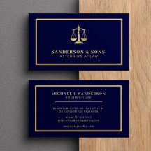 Rechtsanwalt professionell elegant gold navy