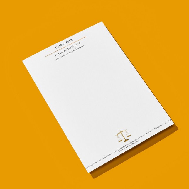 Rechtsanwalt Rechtsanwältin Vornehm Weiß Notizblock (Lawyer Attorney At Law Classy White Notepad)