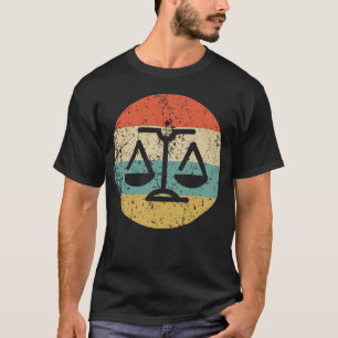 Rechtsanwalt-Richter-Retro Skala von Gerechtigkeit T-Shirt