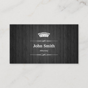 Rechtsanwalt Royal Black Wood Grain Visitenkarte