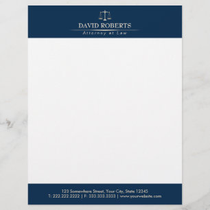 Rechtsanwalt Royal Blue Goldwaage Anwalt Briefkopf