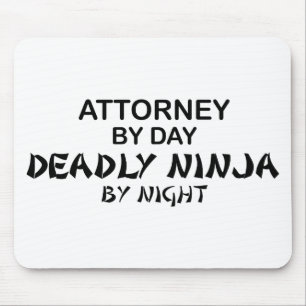 Rechtsanwalt tödliches Ninja bis zum Nacht Mousepad