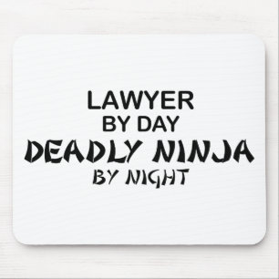 Rechtsanwalt tödliches Ninja bis zum Nacht Mousepad