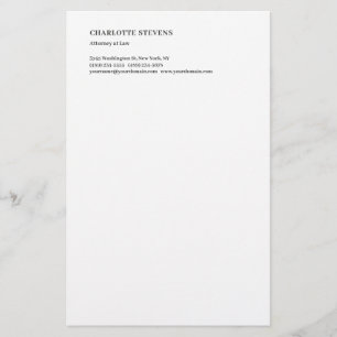 Rechtsanwalt Trendig Minimalistisch Elegant Einfac Briefpapier